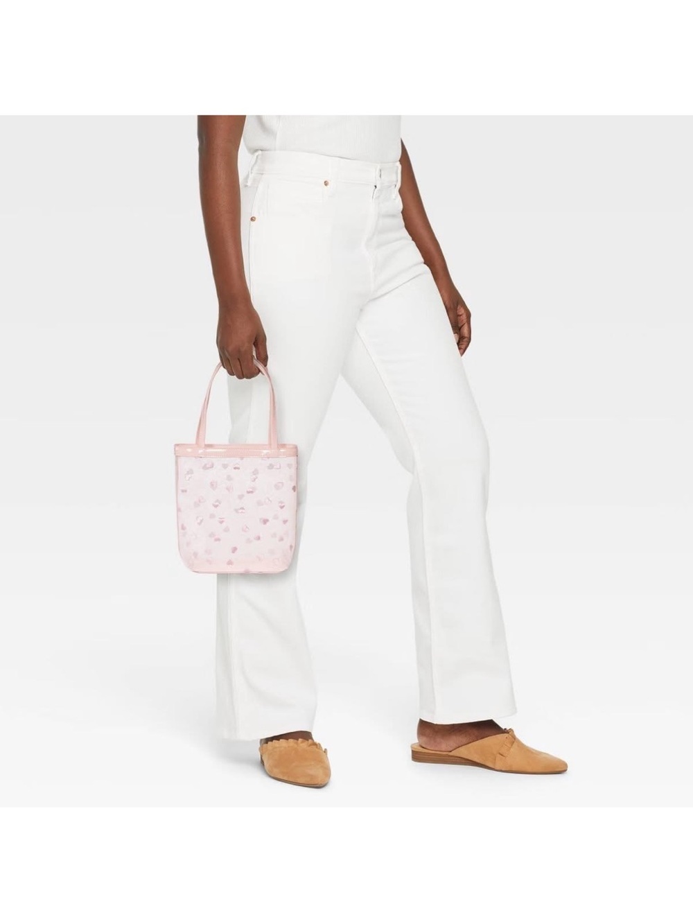 A New Day Mesh Red Heart Bag Pink